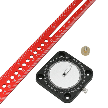 Дървообработващ маркиращ инструмент с компас и линейка, алуминиев корпус, регулируем ъгъл, 360° маркиране