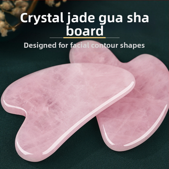 Nefrito gua sha plokštė veidui, širdies formos pusapvalė, veido priežiūrai, logotipas galimas, pakuotė 1 vnt