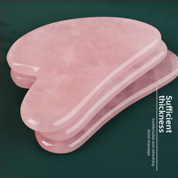 Nefrito gua sha plokštė veidui, širdies formos pusapvalė, veido priežiūrai, logotipas galimas, pakuotė 1 vnt