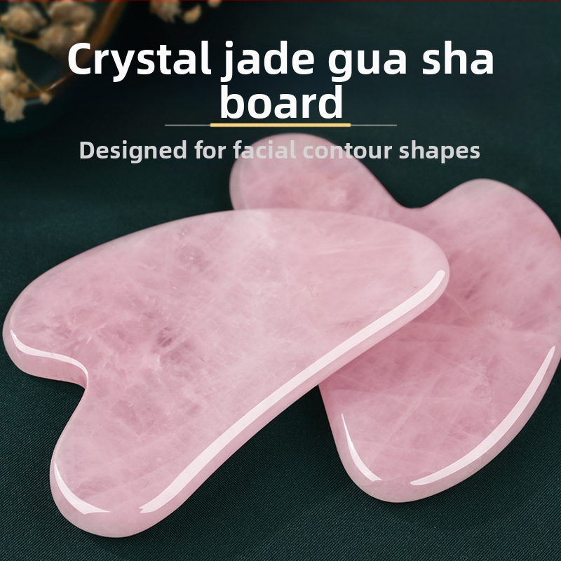 Nefrito gua sha plokštė veidui, širdies formos pusapvalė, veido priežiūrai, logotipas galimas, pakuotė 1 vnt