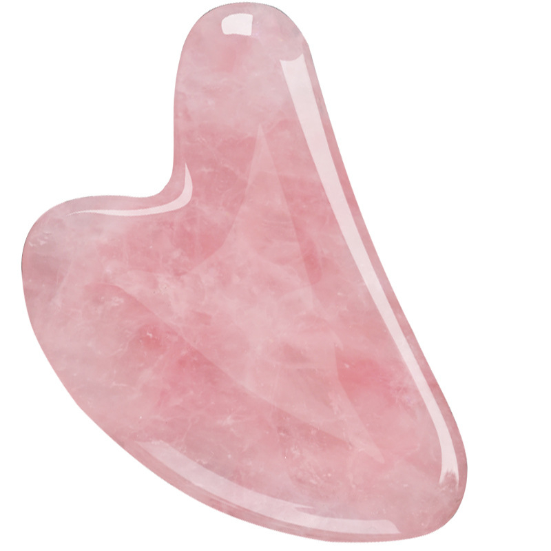 Nefrito gua sha plokštė veidui, širdies formos pusapvalė, veido priežiūrai, logotipas galimas, pakuotė 1 vnt