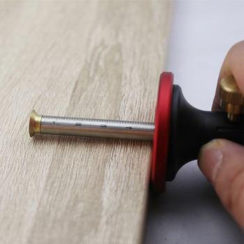 Ξυλουργικός οδηγός χάραξης με ευρωπαϊκή παράλληλη διάταξη, ακρίβεια ρύθμισης, λεπίδα από καθαρό χαλκό — διπλής χρήσης εργαλείο χάραξης και μέτρησης βάθους