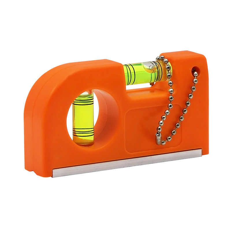 Мини нивелир с висяща верига и халка за закачане, силно магнитен, алуминиева сплав + ABS пластмаса, преносим