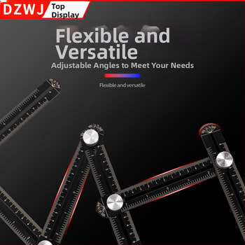 Контурен измервател с заключване – сгъваема релса за плочки и профилиращ инструмент за дърводелство