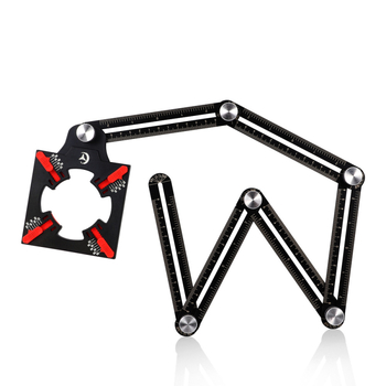 Контурен измервател с заключване – сгъваема релса за плочки и профилиращ инструмент за дърводелство