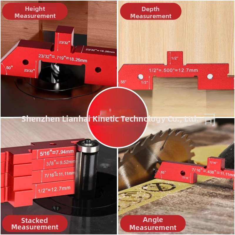 Комплект ъгломер и височиномер за настолен циркуляр – 7–14 части, с цифров дисплей, висока точност
