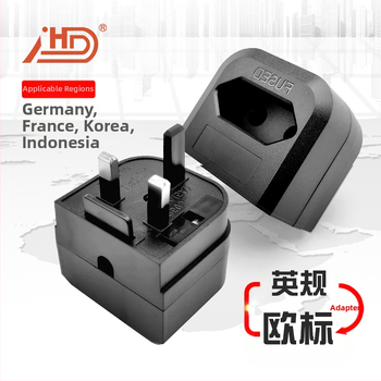 Kelioninis adapteris EU–UK, dvi kištukų lizdai, 250V, 2.5A, korpusas PC+ABS lydinys, varinis laidininkas GB, CE