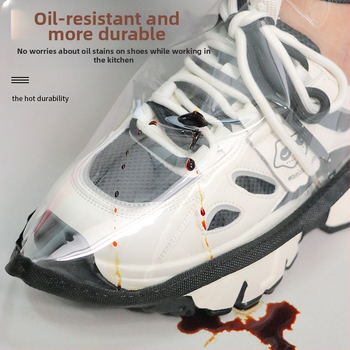 PVC avalynės apsaugos uždangalai kirpyklai, modelis 35-45 kodas, atsparūs vandeniui, skirti batams, dėžutėje 500 vnt.