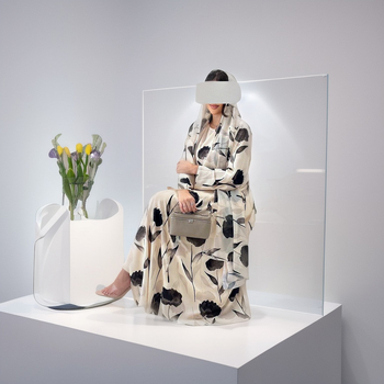 Τυπωμένη αμπάγια με μακριά μανίκια, φαρδιά γραμμή ρόμπα από πολυεστέρα (80–90% πολυεστέρα)