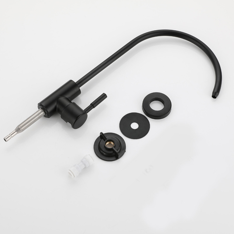 Кухненски кран за пречистване на вода, неръждаема стомана, едноконтактен студен директен питейен кран, керамичен клапан, 0–90°C, 1.0 MPa, модел 3006b