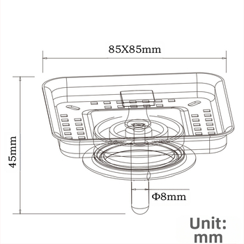 Konyhai mosogató dugó szűrővel, 304 rozsdamentes acél, QS724C001 modell, modern minimalista stílus
