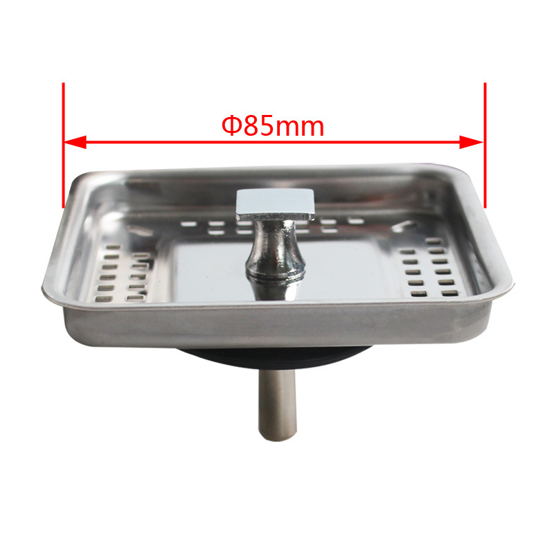 Konyhai mosogató dugó szűrővel, 304 rozsdamentes acél, QS724C001 modell, modern minimalista stílus