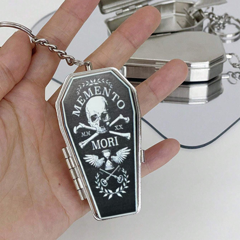 Fém hamutál Halloween koporsó dizájnnal, csontváz motívummal, újrahasználható, tároló funkcióval, származás Zhejiang