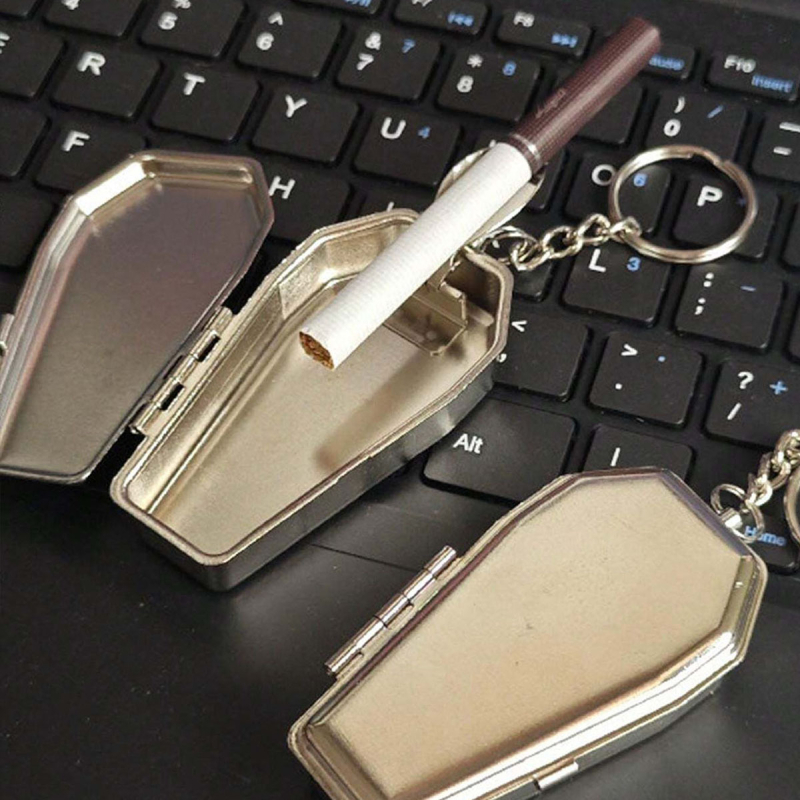 Fém hamutál Halloween koporsó dizájnnal, csontváz motívummal, újrahasználható, tároló funkcióval, származás Zhejiang