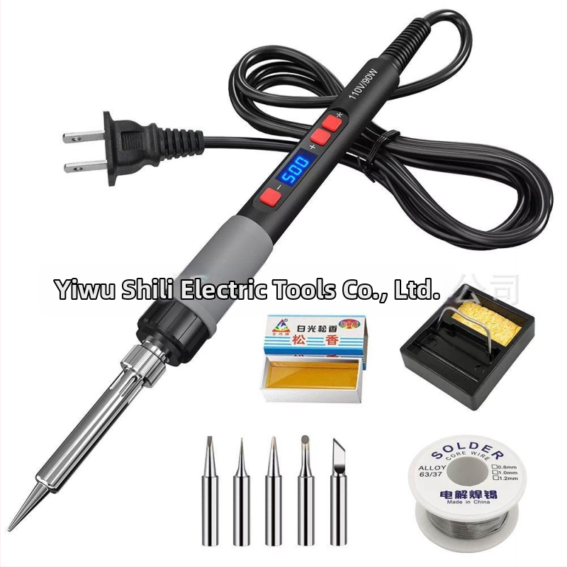 60W profesionalus litavimo įrankis su skaitmeniniu LCD ekranu, reguliuojama temperatūra, 220V maitinimas