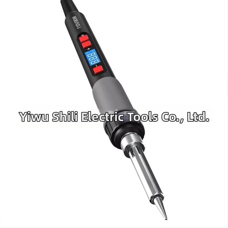 60W profesionalus litavimo įrankis su skaitmeniniu LCD ekranu, reguliuojama temperatūra, 220V maitinimas