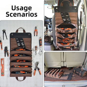 Ролкова преносима чанта за инструменти от Oxford плат – голям капацитет, многофункционална, чанта за електротехници