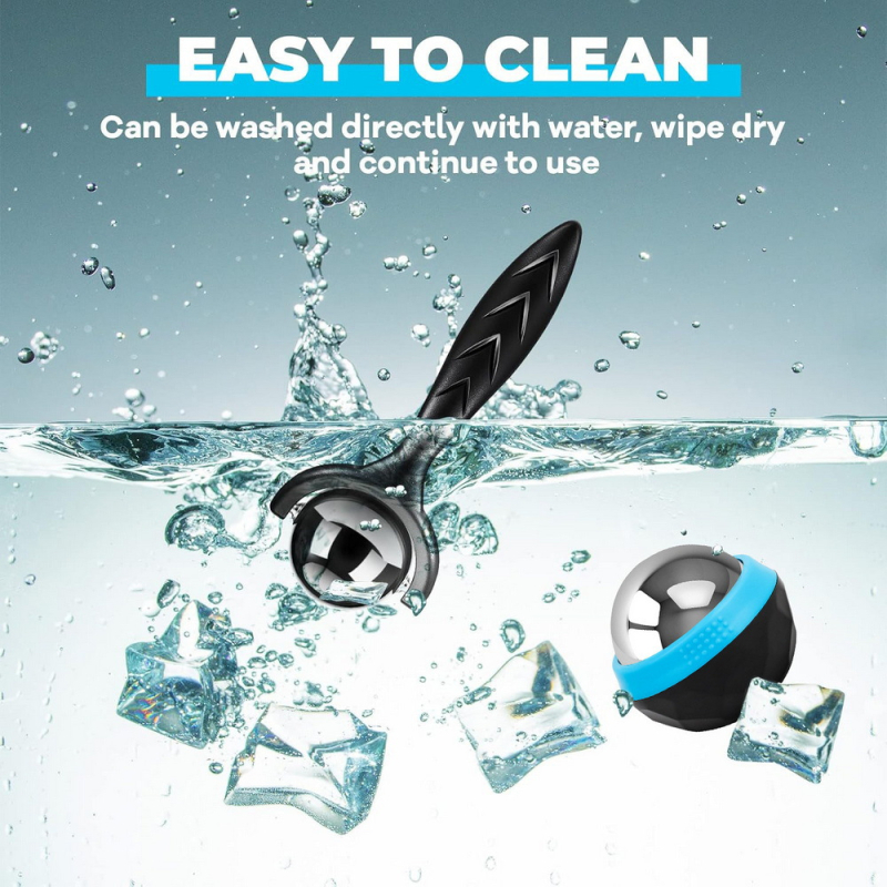 Nerūdijančio plieno fascijos masažo rutuliukų rinkinys — rankinis masažo įrankis raumenų atsipalaidavimui, karštas ir šaltas masažas, svoris 405 g