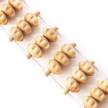 Буков дървен масажор за гръб с ръчен ролер за рамене, шия и гръб – 150 г