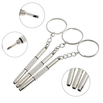 Φορητό εργαλείο επισκευής 3-σε-1 για γυαλιά, κινητά και ρολόγια με κατσαβίδι και μπρελόκ