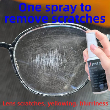 Akinų lęšių valymo skystis su įbrėžimų šalinimu – plastikas, vienpusė servetėlė, rankinis naudojimas, skirtas automobiliui