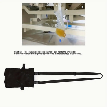 Pakabinamas šlapimo surinkimo krepšys su dideliu talpumu, kvėpuojantis Oxford audinys, skirtas vyresnio amžiaus asmenims ir pilvo dializės drenažui