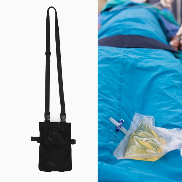Pakabinamas šlapimo surinkimo krepšys su dideliu talpumu, kvėpuojantis Oxford audinys, skirtas vyresnio amžiaus asmenims ir pilvo dializės drenažui