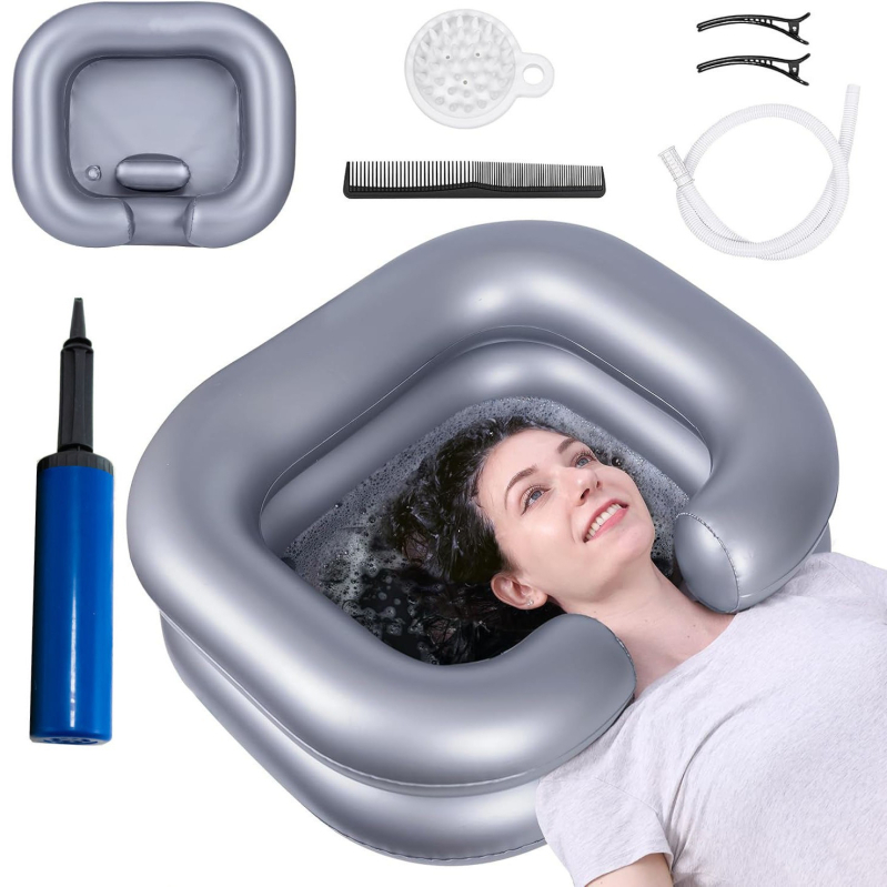 Xianli PVC pripučiamas plaukų plovimo baseinas, sulankstomas ir patogus gulintiems ligoniams ir nėščioms moterims