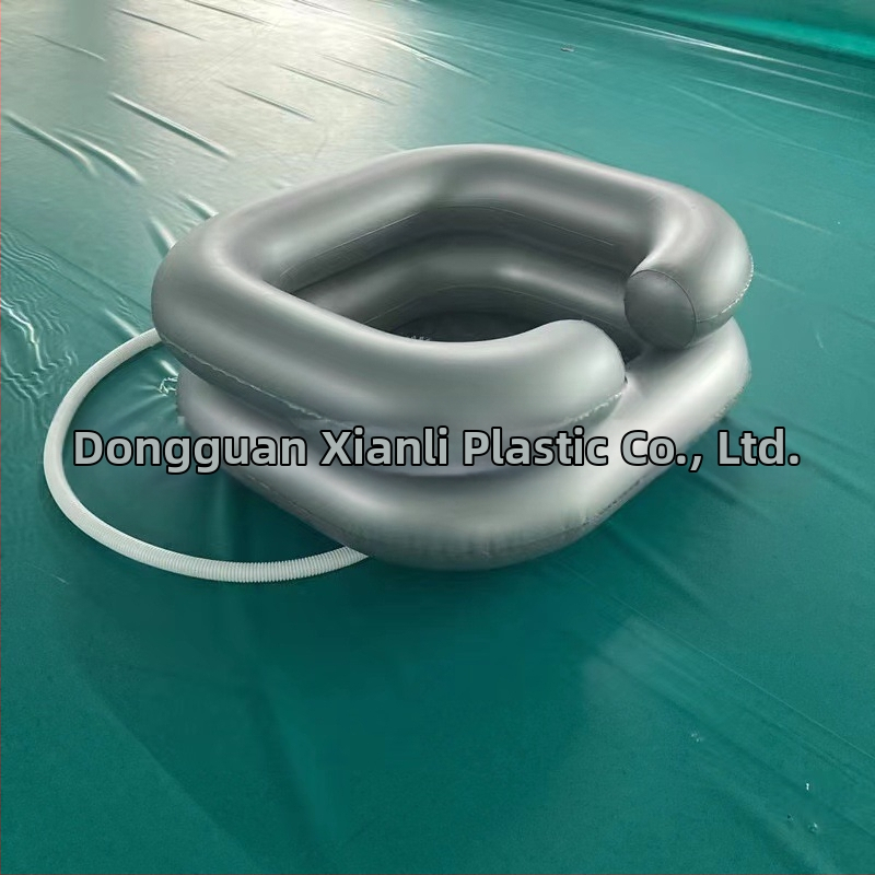 Xianli PVC надуваем корито за измиване на коса, сгъваемо и удобно за лежащи в леглото възрастни пациенти и бременни жени