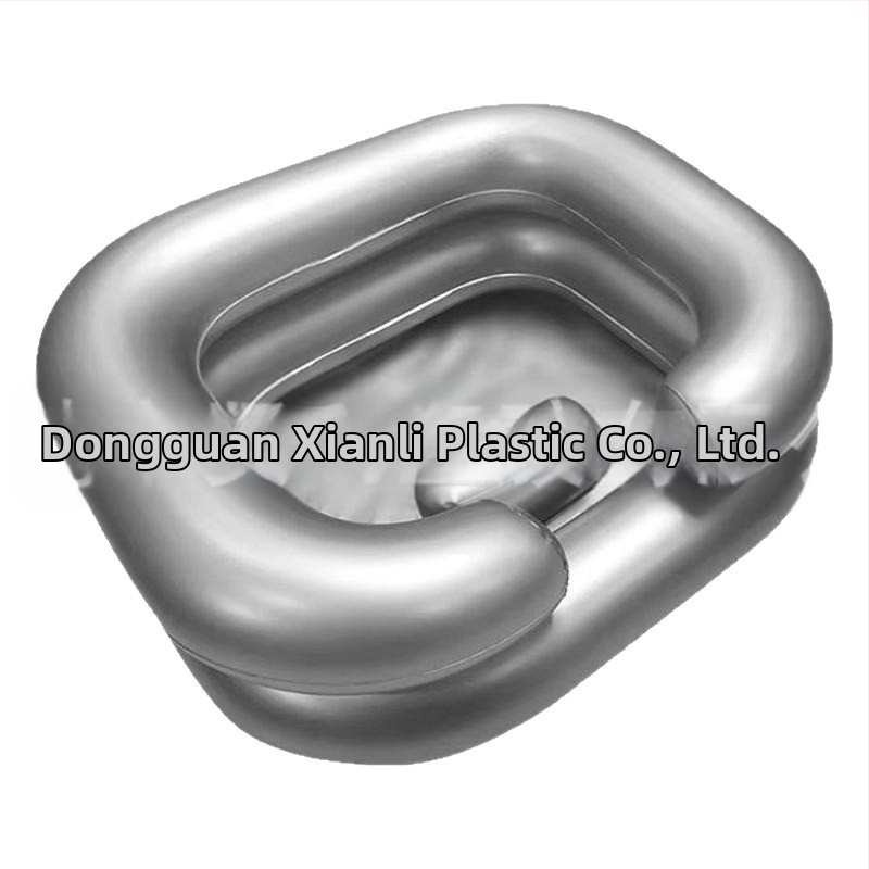 Xianli PVC надуваем корито за измиване на коса, сгъваемо и удобно за лежащи в леглото възрастни пациенти и бременни жени