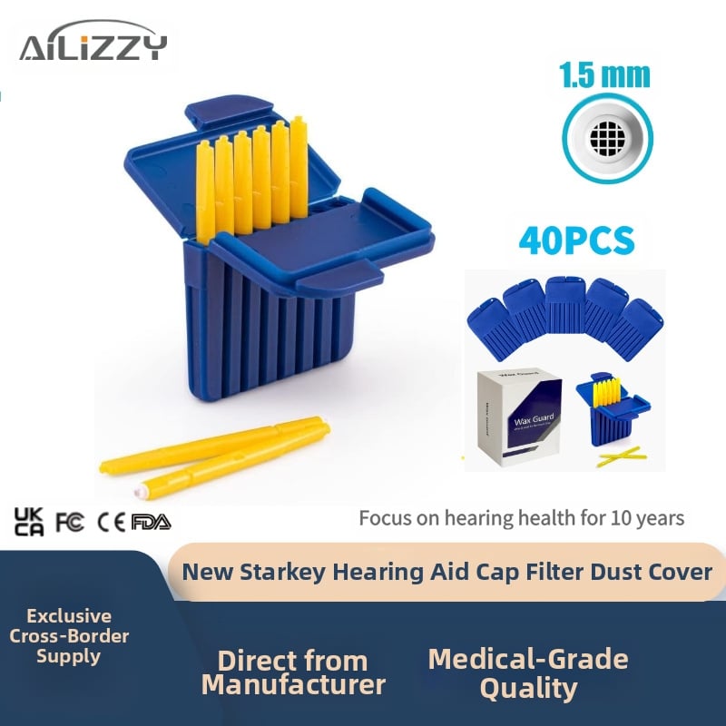 Ausu palīgierīces putekļu necaurlaidīgs režģa vāciņš ar auss vaska barjeru, PP materiāls, svars 20 g, modelis: Filter dustproof mesh cover earwax baffle