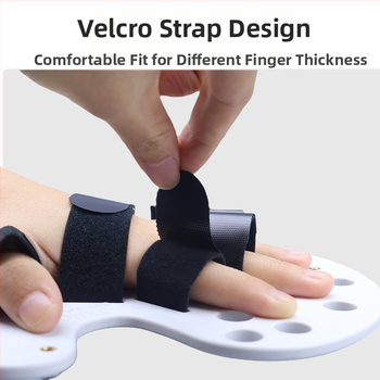 Συσκευή αποκατάστασης χεριού με διαχωριστή πέντε δακτύλων για ίσιωμα δακτύλων — Υλικό: PP τροφίμων, για τον καρπό του χεριού, 1 έτος εγγύηση