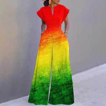 D916 jumpsuit, πολυεστέρας, δυτικό στυλ, χωρίς μανίκια, ευθύγραμμη γραμμή παντελονιών, καλοκαίρι 2024