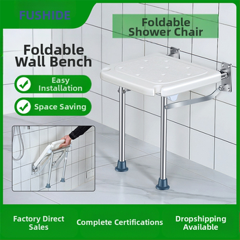 Sulankstoma dušo kėdė iš aliuminio lydinio; skirta vyresnio amžiaus žmonėms ir neįgaliems; kilmė Zhongshan, Guangdong; sulankstoma