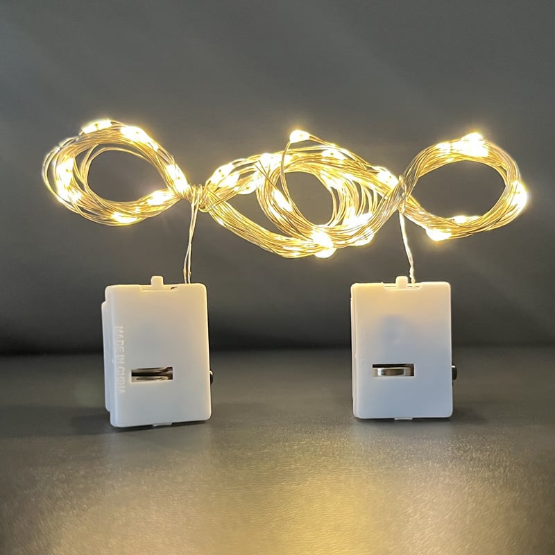 LED pušķis ar vara vadu, mirgojošas LED gaismas, barošana ar pogu bateriju, induktīvs slēdzis, Ziemassvētku dekorēšanai