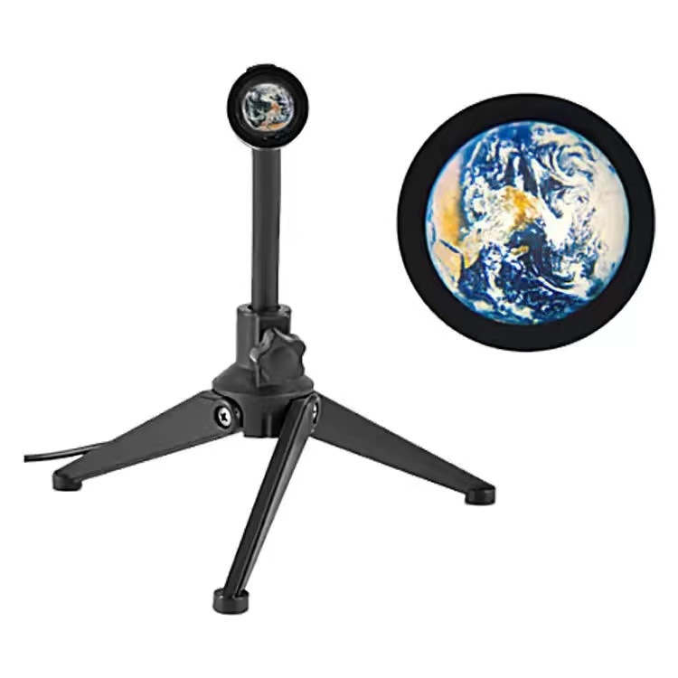 Mėnulio ir Žemės projekcijos lemputė su USB maitinimu, nuotolinio valdymo, aplinkos apšvietimas miegamajam/gyvenimui (USB maitinimas, nuotolinio valdymo, be išmaniojo valdymo)