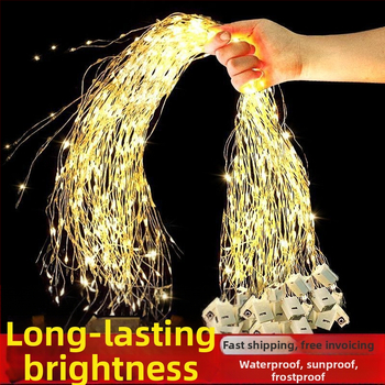 LED φωτεινή γιρλάντα με ανθοδέσμη σε κουτί δώρου, διακόσμηση για τούρτα, φανάρι που αναβοσβήνει, ηλιακή τροφοδοσία