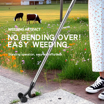 Όρθιο εργαλείο αφαίρεσης ζιζανίων – χειροκίνητος απομακρυντής ζιζανίων για σχισμές, εξωτερική χρήση κήπου, ABS και μέταλλο