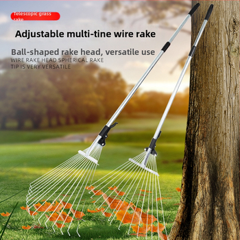 Teleskopinis sodo grėblys, modelis 01, prekė Prepared, universalus naudojimas