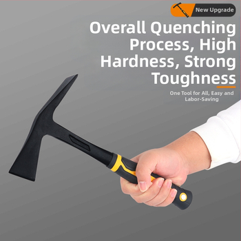 Мултифункционална кирка с едноцял корпус — върхово и плоско острие, ударна функция за градина и ферма