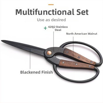 Κηπουρικά ψαλίδια κλάδεμα με λαβή από καρυδιά, λεπίδα 4r13, πάχος 2,3