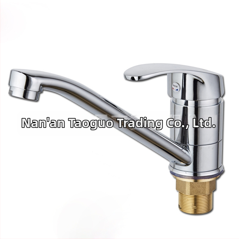 Кухненски смесител с въртящ се дизайн, гореща и студена вода, монтиран на мивката, керамичен картридж, модел TG-3524111, диаметър на седалката 40 мм, вход/изход 20 мм