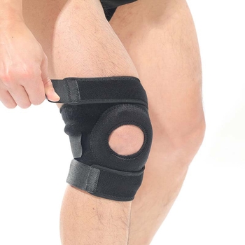 Ρυθμιζόμενες αθλητικές επιγονατίδες με Velcro, ανοικτός σχεδιασμός γόνατος, νεοπρέν, 75 g, για τρέξιμο, σκοινάκι και μπάσκετ