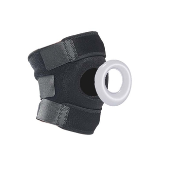 Ρυθμιζόμενες αθλητικές επιγονατίδες με Velcro, ανοικτός σχεδιασμός γόνατος, νεοπρέν, 75 g, για τρέξιμο, σκοινάκι και μπάσκετ