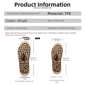 Πάτος παπουτσιών μασάζ με πιέσεις σε σημεία πίεσης και υφή πέτρας χήνας, πλήρης πάτος από TPE, μοντέλο 72-1, συμβατός με αθλητικά παπούτσια, δερμάτινα παπούτσια, μποτάκια και casual