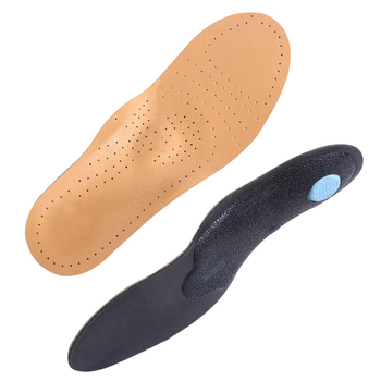 Ορθοπαιδικός πάτος παπουτσιών — δερμάτινος, υψηλή υποστήριξη καμάρας για πλατυποδία, αναπνέει και απομακρύνει την υγρασία, unisex για ενήλικες
