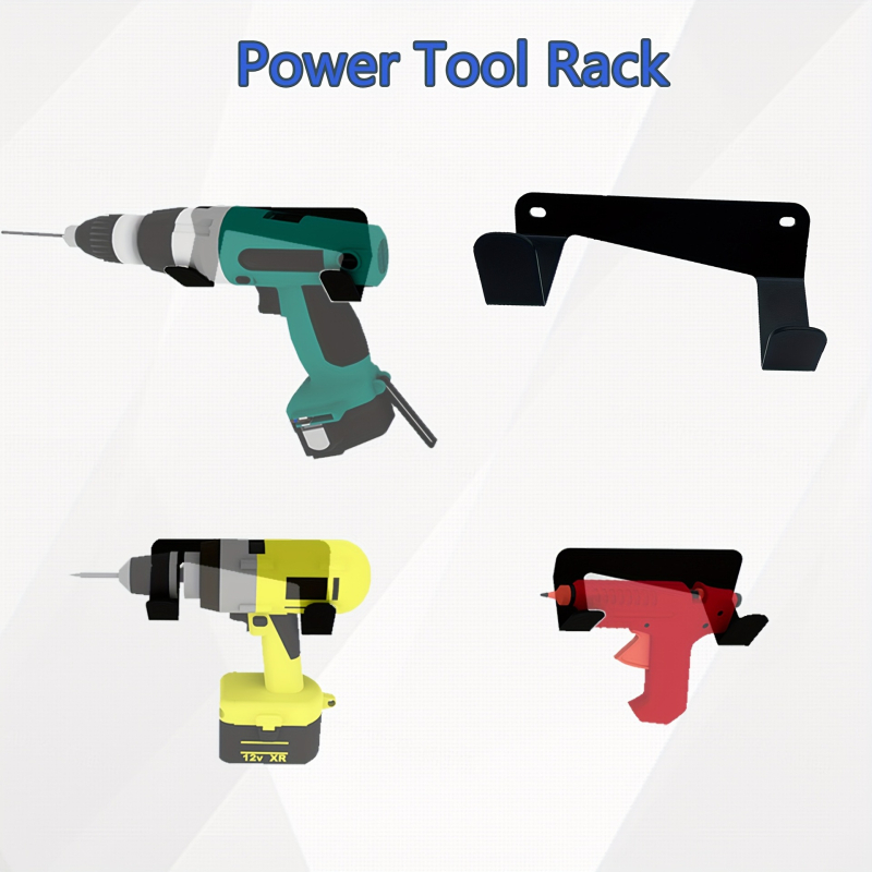 Метален стенен органайзер за електроинструменти и бормашини, спестяващ пространство