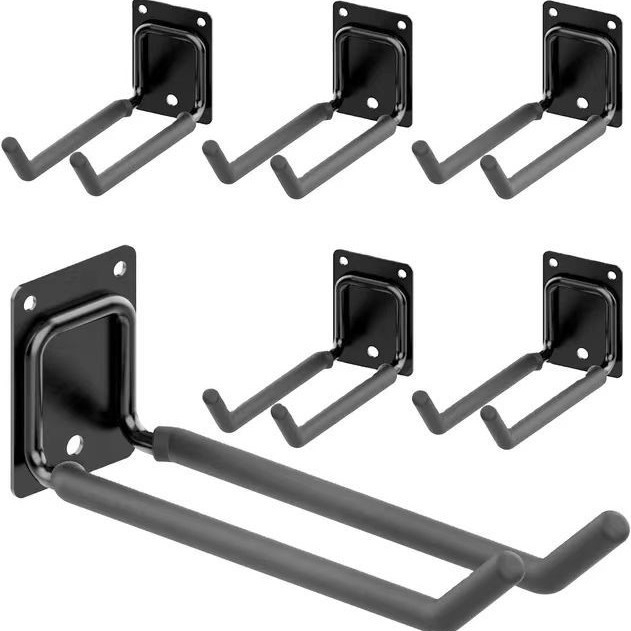 Kétvonalas falra szerelhető kampó, vasból, Yuqianda hardware, modell Yqd-1302, kerthez és raktárhoz, modern minimalist stílus