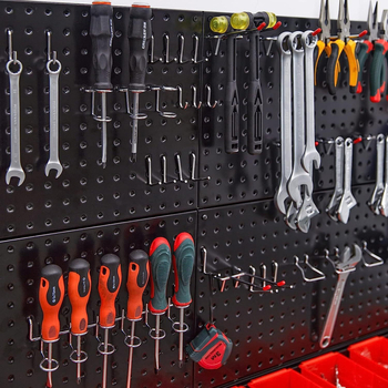 Πίνακας οπών από άνθρακα χάλυβα για τοίχο – πολυχρηστική χρήση, ένα επίπεδο, στυλ πίνακα με οπές