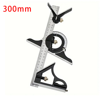 3‑в‑1 неръждаема стомана прецизен дърводелски ъгломер и квадрат, подвижен